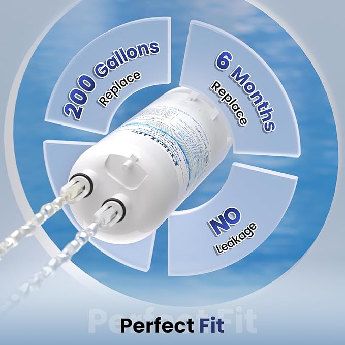 W10295370A Refrigerator Water Filter Compatible with EDR1RXD1, Everydrop® Filter 1, EDR1RXD1B, WHR1RXD1, KAD1RXD1, 46-9081, 46-9930, P5WB2L, P8RFWB2L, 1Pack