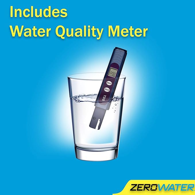 ZeroWater 23-Cup 5-Stage Water Filter Dispenser (0 TDS) and 10-Cup Ready-Pour 5-Stage Water Filter Pitcher (0 TDS) for Improved Tap Water Taste