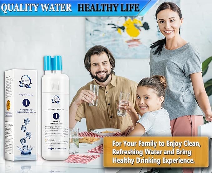 W10295370A Water Filter Replacement Compatible for Whirlpool EDR1RXD1, Everydrop Filter 1, W10295370, W10276924, WHR1RXD1, KAD1RXD1, P4RFWB, P5WB2L, P8WB2L, P8RFWB2L, 46-9930, 46-9081 (4-PACK)