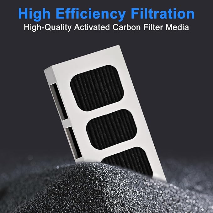 6 PACK Refrigerator Air Filter Replacement for Paultra2, Compatible with Frigidaire Pureair Ultra 2, Pure Air Ultra 2, Pureair Ultra II, Electrolux 242047805, 5303918847, EAP12364179
