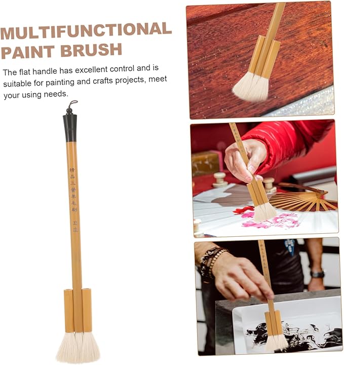 4pcs Multi-Function Wool Painting Brush Portable Reusable Watercolor Brushes for Wall Art Travel Painting Oil for Smooth Drawing and Easy Cleaning