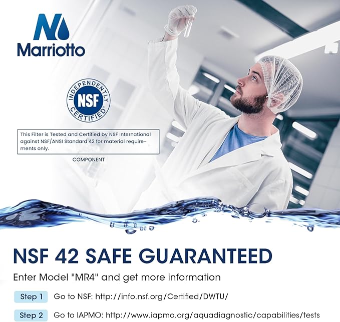 MARRIOTTO MRW4 Refrigerator Water Filter Compatible with EDR3RXD1, 4396841, 4396710, Filter 3, 46-9083,46-9030, 9030, 9083 Refrigerator Water Filter | 2 Pack