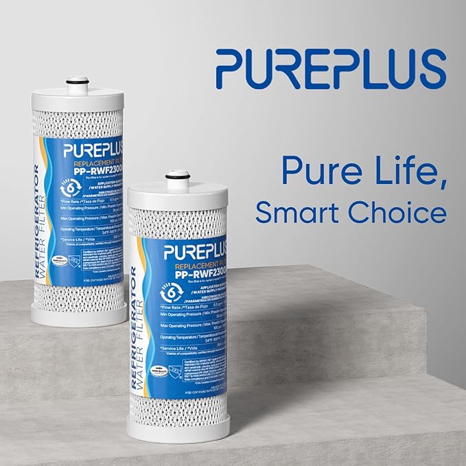 PUREPLUS WF1CB Replacement for Frigidaire PureSource WFCB, RG100, NGRG2000, WF284, Kenmore 9910, 469906, 469910, RF100, RWF1030, MPF16135, RWF2300A, BCF84, 9913, 9906 Refrigerator Water Filter, 3Pack