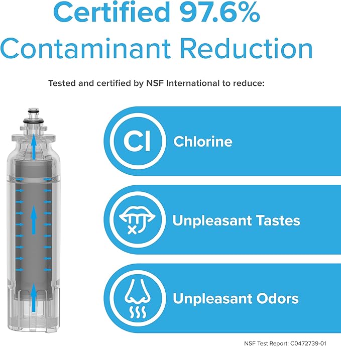 Brio LT800P & ADQ73613401 Water Filter Replacement for LG LT800p, ADQ73613401, ADQ73613402, ADQ73613408, ADQ75795104, Kenmore 46-9490, LSXS26326S, LMXC23746S, LMXC23746D, NSF 42, 53, 372, & 401