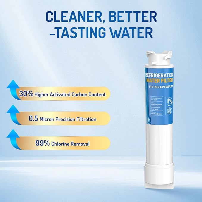 Replacement for EPTWFU01 Frigi-Daire Water Filter, Compatible with Pure-Source Ultra 2, EWF02, 012505454226, 4562222 Water Filter,|4pack