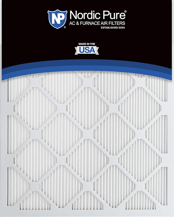 Nordic Pure 16x25x1 (Actual Size: 15 1/2 x 24 1/2 x 3/4) Pleated Ultra MERV 16 AC Furnace Air Filters–With 2.5X More Media for Allergy & Dust Relief, Max Efficiency & Low Airflow Resistance 2 Pack