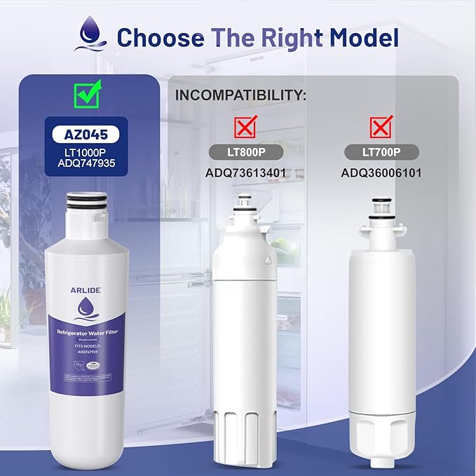 Water Filter Replacement for LT1000P ADQ747935, MDJ64844601, LMXS28626D, LT1000PC, LT-1000PC Kenmore 46-9980, 469981(3 Packs)