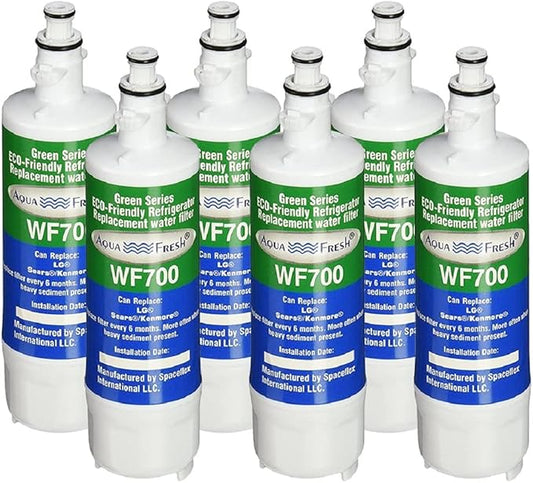 Aqua Fresh ADQ36006101 Replacement Water Filter for LG LT700P, 9690, ADQ36006102, RFC 1200A, 46-9690 469690, ADQ36006101-S, LFXS30766S, WSL-3, FML-3 Refrigerator (6 Pack)