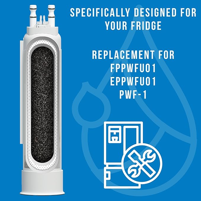 FPPWFU01 Water Filter Replacement for Frigidaire FPPWFU01 Water Filter, Compatible with PurePour PWF-1,EPPWF01 PureAdvantage PWF-1 and PureAir AF-2 FRGPAAF2 Air Filter Combo（2+2）