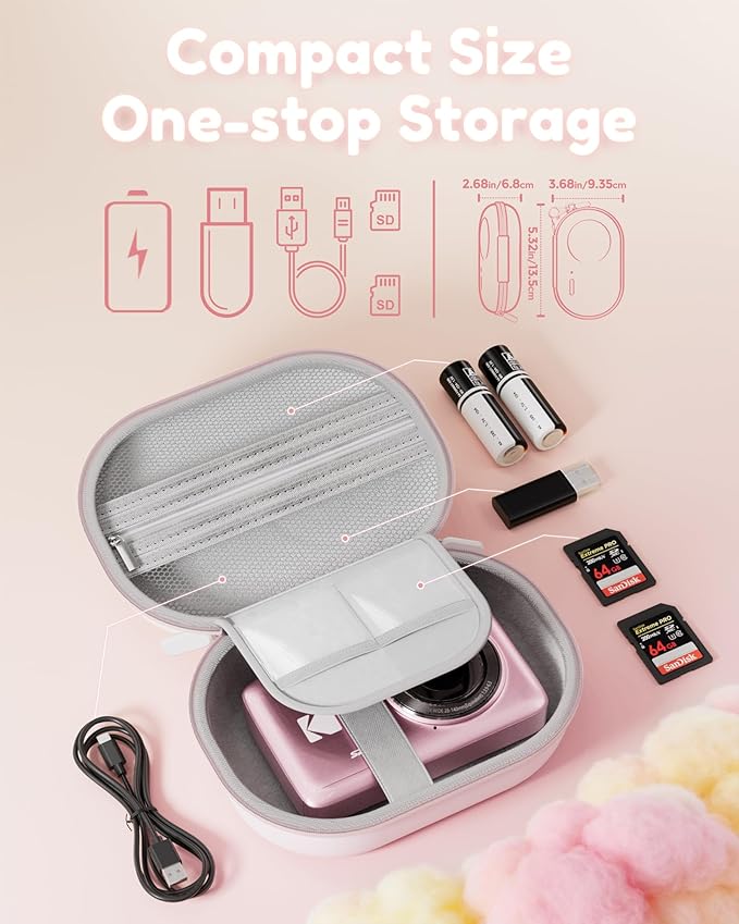 ProCase Unicorn Jewelry Box for Girls Bundle with Small Digital Camera Case Compatible with KODAK PIXPRO FZ55/FZ45/C1 Zoom/CAMKORY/Lecran