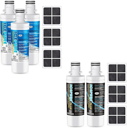 ICEPURE RWF4700AC Replacement for LG LT1000P MDJ64844601 ADQ74793501 LT1000PC, Kenmore Elite 9980 ADQ74793502 Refrigerator and LT120F Air Filter 5PACK