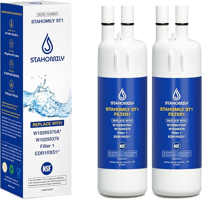 9081 Water Filter Replacement for Kenmore, 46-9081, 46-9930, P4RFWB, P8RFWB2L, Compatible with Whirlpool, Everydrop Filter 1, W10295370a, WHR1RXD1, 2 PACK