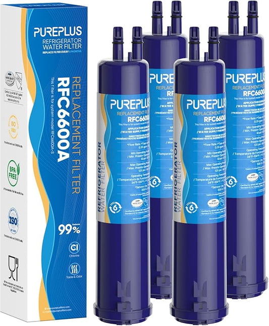 PUREPLUS Compatible with 4396841, 4396710, Everydrop® Filter 3, EDR3RXD1, 46-9083, 46-9030, 9030, 9083, Refrigerator Water Filter, 4Pack