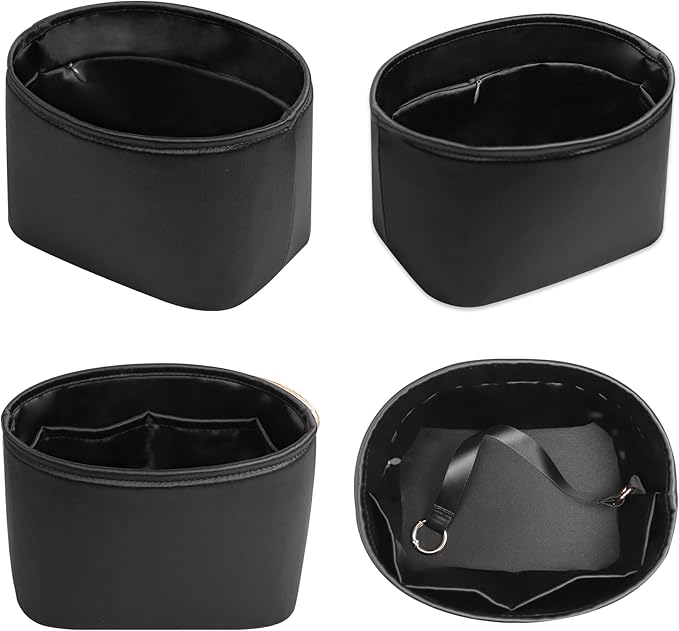 Silky Bag Insert Fit for Hermes Picotin 18/22, Silky Purse Organizer, Lightweight and Silk Touch (Fits PC22, Black)