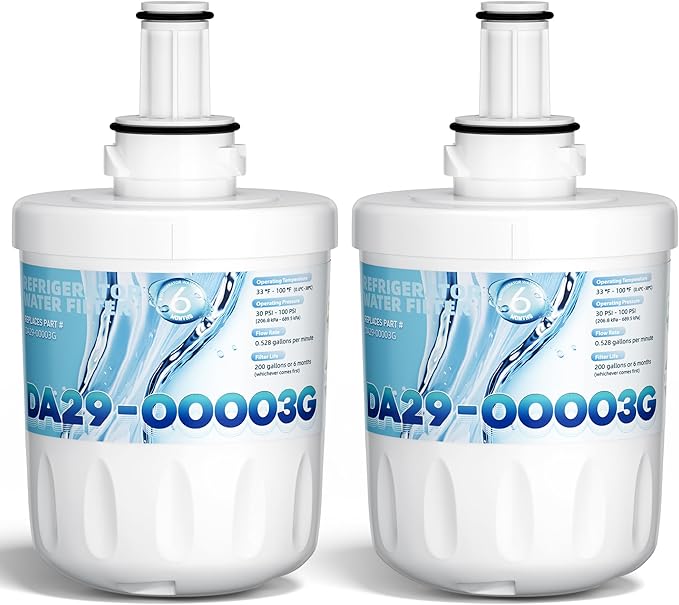 DA29-00003G Water Filter Replacement for Samsung DA29-00003B DA29-00003A Aqua-Pure Plus HAFCU1 RFG237AARS FMS-1 WSS-1, 2 Pack | Upgrade by PANDEELS