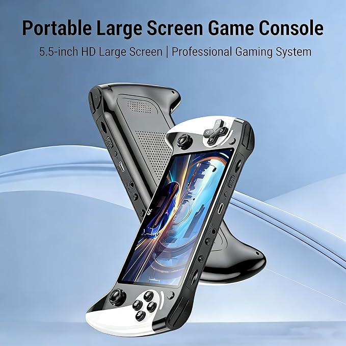 X9 Retro Handheld Game Console, Handheld Emulator, 5.5 Inch HD IPS Screen, 20000+ Built-in Games, Inch IPS Screen and 16/32/64gb, 5-Hour Battery Life (16G)