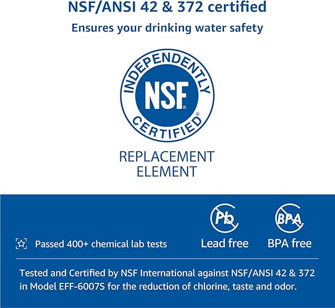 Maxblue UKF8001 Refrigerator Water Filter, Replacement for Maytag UKF8001, EDR4RXD1, EveryDrop® Filter 4, Whirlpool® 4396395, UKF8001AXX-200, Kenmore 469006, 469992, Puriclean II, Pack of 3