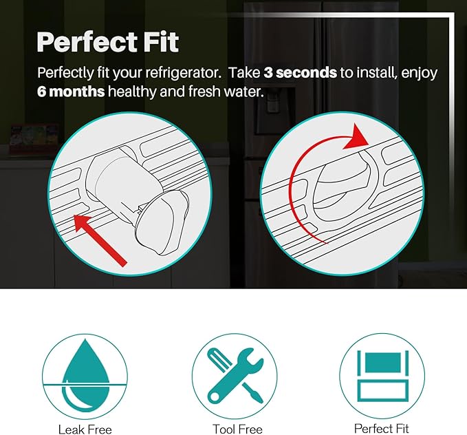ICEPURE PLUS NSF53&42 Refrigerator Water Filter Replacement for Whirlpool 4396508 4396510, Everydrop EDR5RXD1, Filter 5, 4392857, WF285 PNL240V 4396918 9010 WF-NL300 WF-L500 RWF0500A RWF0500AH 3PACK