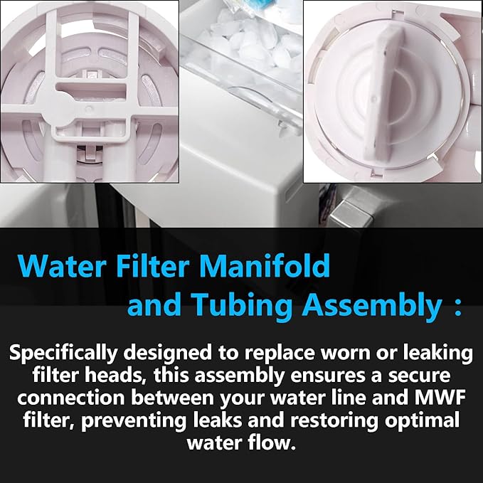 WR17X22066 Water Filter Manifold and Tubing Assembly Fits for GE Refrigerator,Refrigerator Water Filter Head And tube Assembly Replaces WR17X20862, WR17X11920, WR02X45209 WR17X22066