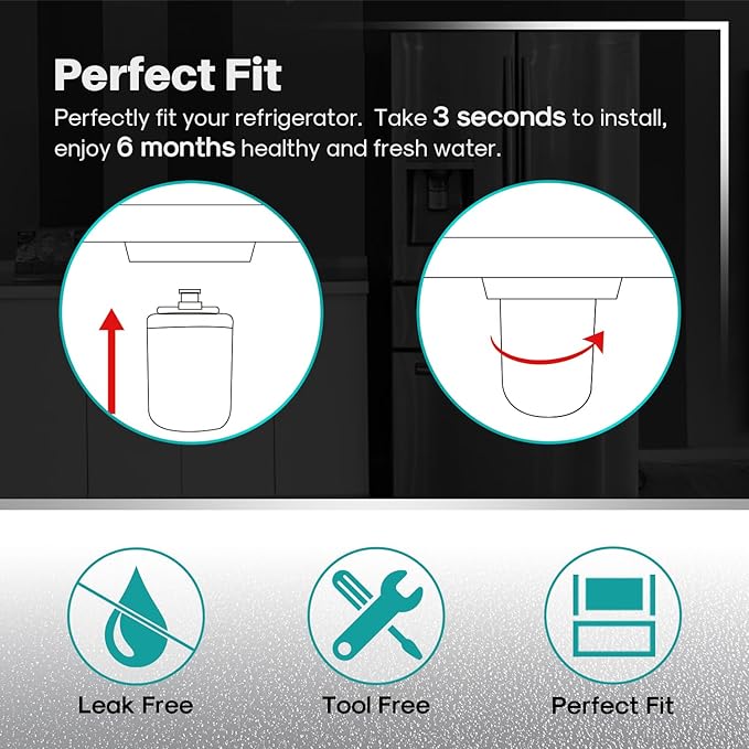 ICEPURE Refrigerator Water Filter Replacement for Maytag UKF7002AXX, Whirlpool EDR7D1, UKF7003AXX, UKF7002, 7003AXXP, UKF7001AXX, UKF6001AXX, UKF5001 Water Filter, 2PACK