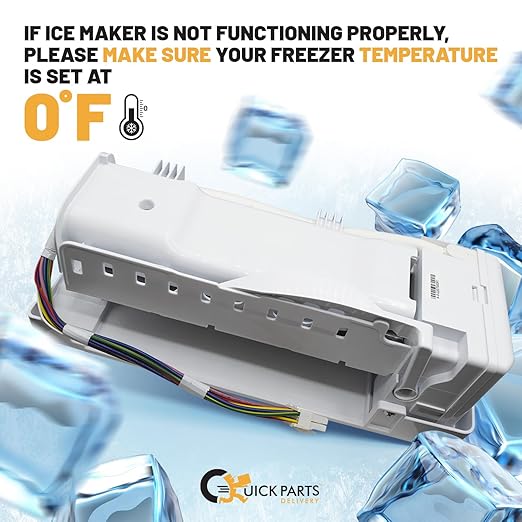 DA97-07365G Refrigerator Ice Maker Assembly - 13.5" x 4.75" Aftermarket Ice Maker Replacement Parts - Fits WR30X10131, AP5657748, PS5675307, DA97-07365A, and Other Refrigerator