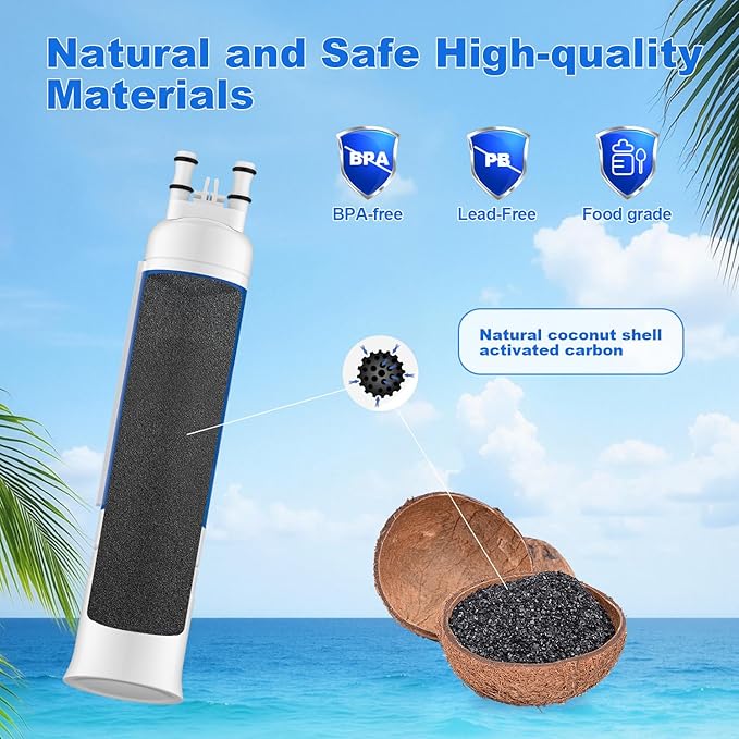 FPPWFU01 Water Filter Replacement Compatible with Frigidaire FPPWFU01, Electrolux FPPWFU01, PureAdvantage, PWF-1 FPPWFU01 PurePour Water Filter, Remove Impurities from Water (2-PCS)