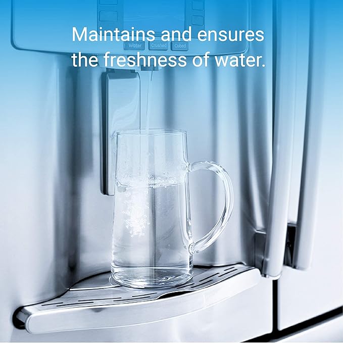 EcoAqua 4396508 Refrigerator Water Filter, Replacement for Everydrop® Filter 5, EDR5RXD1, Whirlpool® WF-NLC240V, 4396510, NLC240V, PNL240V, 4396508p, 4396547, 4392857, LC400V, 1-Pack