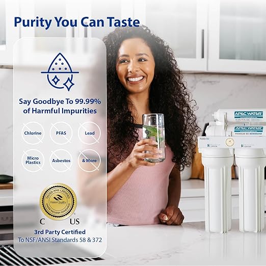 APEC Water Reverse Osmosis Water Filter, Alkaline 6-Stage RO System, WQA Certified to Remove 1K+ Impurities, pH+ Remineralization for Natural Spring Taste, Under Sink Filter 75 GPD