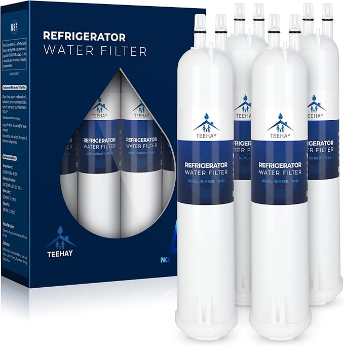 TEEHAY KAD3RXD1 Water Filter 3 Replacement, Compatible with KitchenAid T1RFWB2, KAD3RXD1, KBSD708MPS, KBSD708MSS, KBSD708MBS, KBSD702MPS, KBSD702MSS, KBSD706MPS, 4 Pack