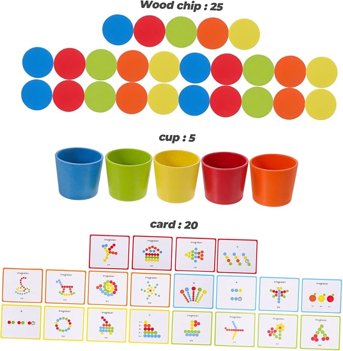 Milisten 1 Set Color Learning Sorting Cups for Educational for Color Recognition and Logical Thinking Stacking Cup Present for Birthdays and Holidays