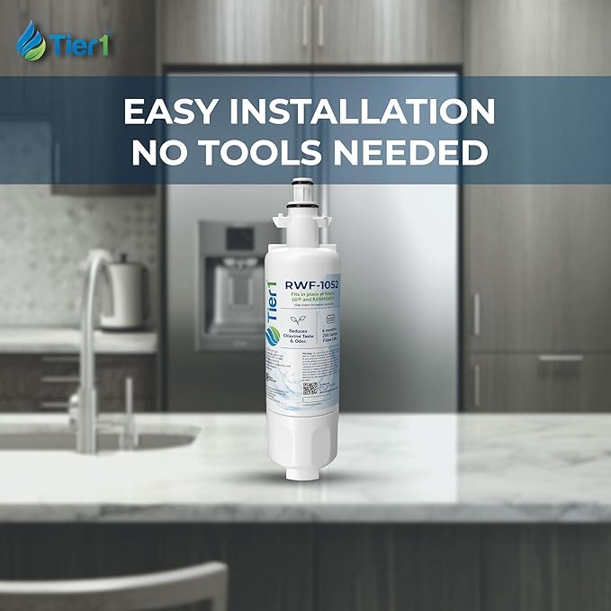 Tier1 RWF1052 ADQ36006101 Refrigerator Water Filter | Replacement for LG LT700P & Kenmore 9690 Fridge Filter - Lasts up to 6 Months | Easy Install | Odor Control | Clean & Great Tasting Water