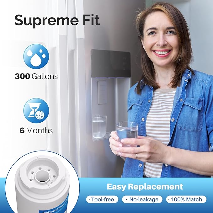 ICEPURE UKF8001 Replacement Refrigerator Water Filter For Maytag UKF8001, UKF8001AXX, Whirlpool 4396395, EDR4RXD1, 469006, EveryDrop Filter 4, RWF0900A, 5PACK