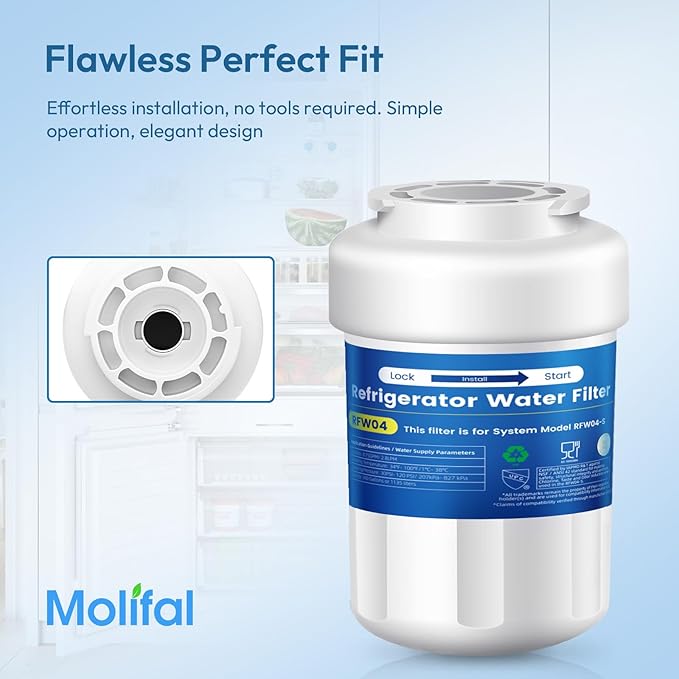 Water Filter Replacement for GE® MWF®, SmartWater® MWFP, MWFINT, MWFA, GWF, HDX FMG-1, 9991, GSE25GSHECSS, WFC1201, GSE25GSHECSS, WFC1201 Water Filter, 3 Pack