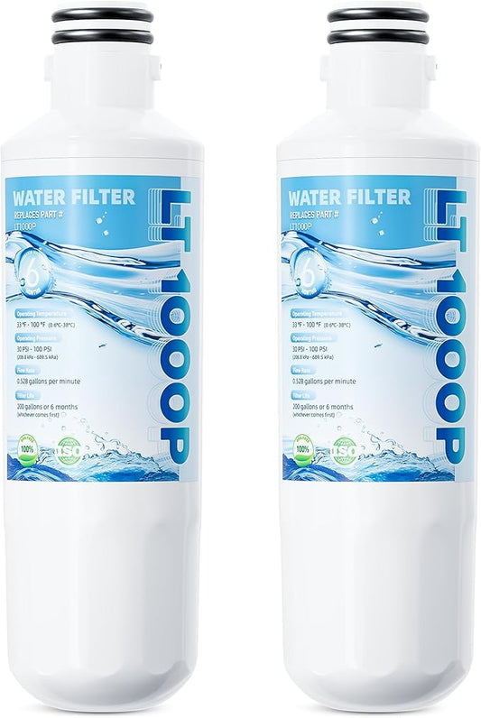 LT1000P ADQ747935 Water Filter Replacement for LG LT1000P/PC/PCS, ADQ74793501, ADQ74793502, Kenmore 46-9980, Pack of 2 | by PANDEELS
