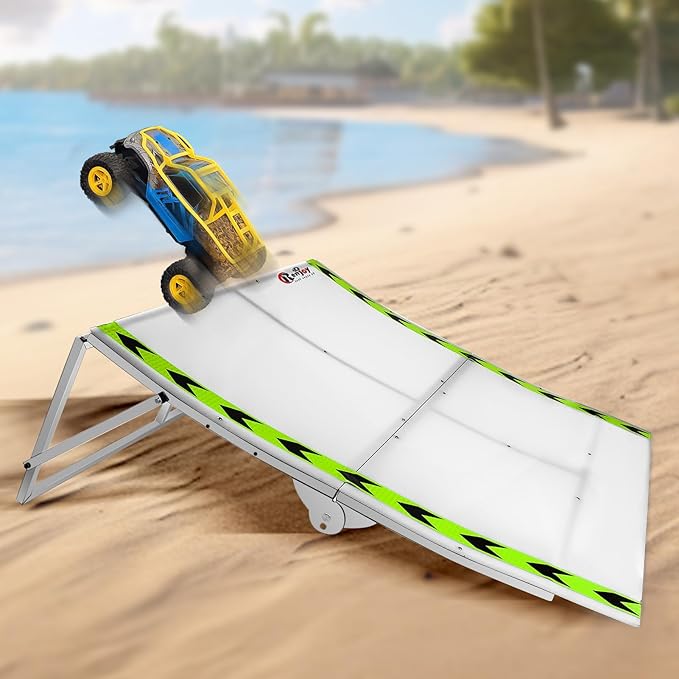 RC Car Jump Ramp Takeoff Board RC Stunt Playset for 1/5 1/8 1/10 1/12 1/14 1/16 1/18 1/24 Remote Control Car, 100 * 100 * 40cm