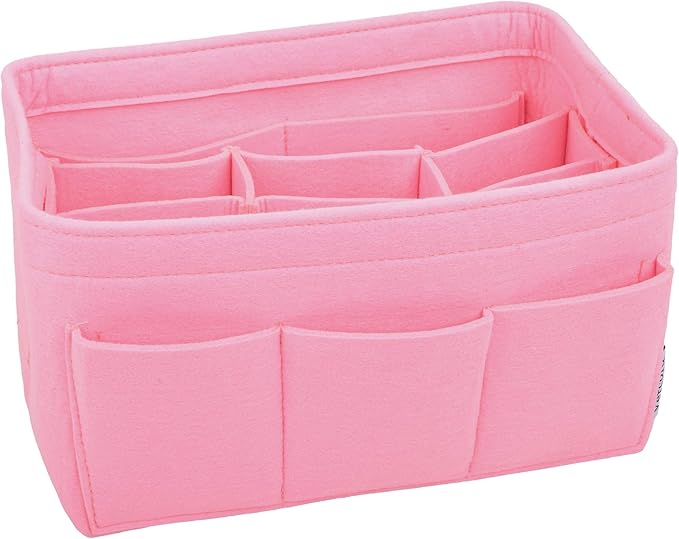 Vercord Felt Purse Organizer Handbag Insert Liner Shaper Bag in Bags for Speedy Neverfull Tote Pink Xlarge
