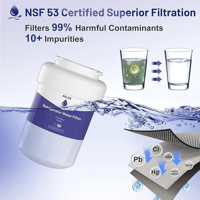 Water Filter Replacement for GE, MWF, MWFP, MWFA, GWF, HWF, Smart Water, WFC1201, Kenmore 9991, 469991, WFC1201（3 Packs)