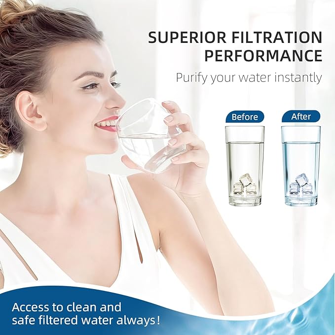 Da29-00020b Water Filter for Sam&sung Haf-cin/exp, Da97-08006a, Haf-cin, Da29-00020b-1, Rf28hmedbsr, Rf263beaesr, Rs25j500dsr, Rf263teaesg, Hdx fms-2, Da97-08006a-1, 1Pack