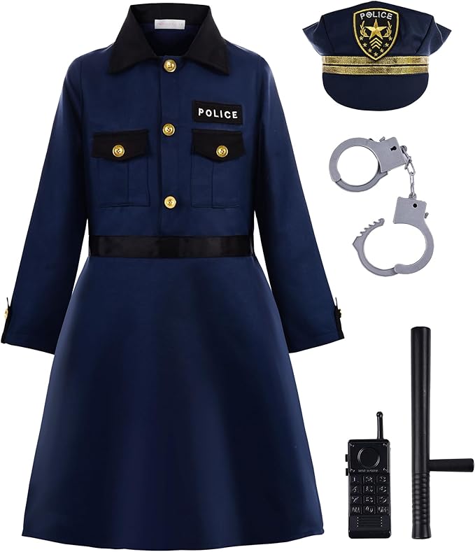 ReliBeauty Girl’s Police Costume Halloween Dress