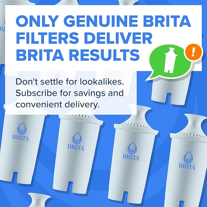 Brita Plus Water Filter, BPA-Free, High-Density Replacement Filter for Pitchers and Dispensers, Reduces 2x Contaminants*, Lasts Two Months or 40 Gallons, Includes 2 Filters