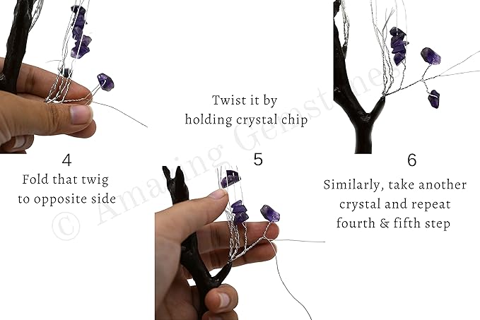 Amazing Gemstone Amethyst Spiritual Decor Crystal Tree DIY Kits for Adults Kids, Makes a Perfect Office Table Feng Shui Tree Holistic Gifts for Women
