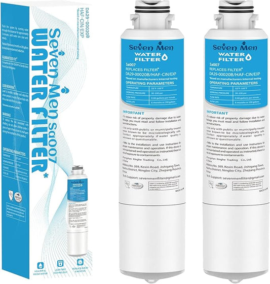 Da29-00020b Water Filter for Sam&sung Haf-cin/exp, Da97-08006a, Haf-cin, Da29-00020b-1, Rf28hmedbsr, Rf263beaesr, Rs25j500dsr, Rf263teaesg, Hdx fms-2, Da97-08006a-1, 2Pack
