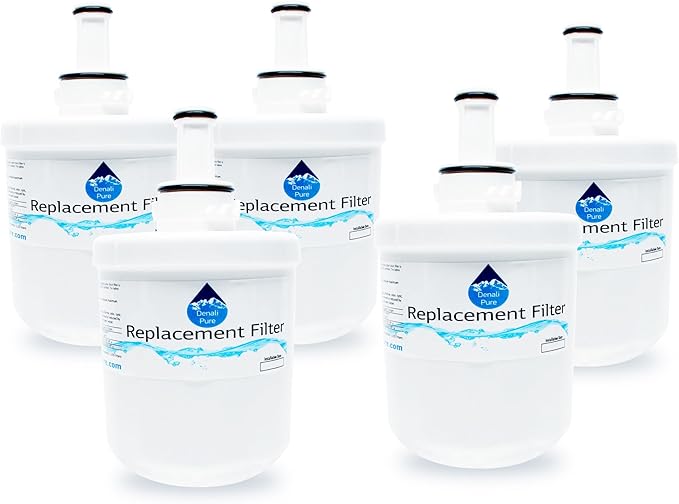 5-Pack Replacement for Samsung RF267AABP Refrigerator Water Filter - Compatible with Samsung DA29-00003G, Samsung DA29-00003B, Samsung DA29-00003A Fridge Water Filter Cartridge