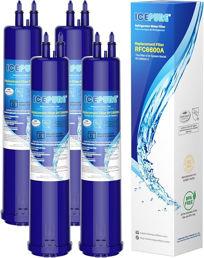 ICEPURE Replacement for 4396841, Everydrop® Filter 3, EDR3RXD1, 4396710, Kenmore® 9083, 9030, 46-9083, 46-9030, Refrigerator Water Filter, 4PACK