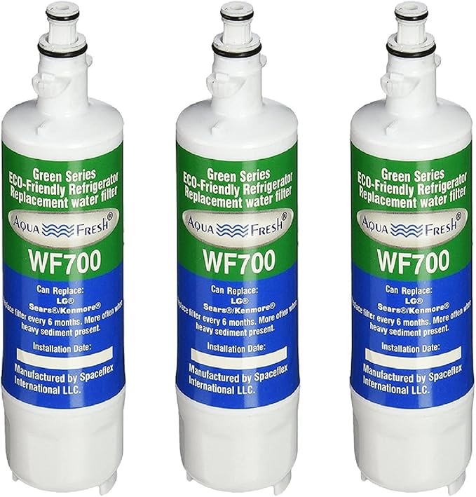 Aqua Fresh ADQ36006101 Replacement Water Filter for LG LT700P, 9690, ADQ36006102, RFC 1200A, 46-9690 469690, ADQ36006101-S, LFXS30766S, WSL-3, FML-3 Refrigerator (3 Pack)