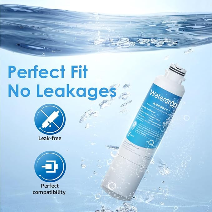 Waterdrop DA29-00020B Replacement for Samsung® Refrigerator Water Filter HAF-CIN/EXP, HAF-CIN, DA29-00020B-1, RF28HMEDBSR, RF263BEAESR, RS25J500DSR, RF263TEAESG, HDX FMS-2, DA97-08006A-1, 2 Pack