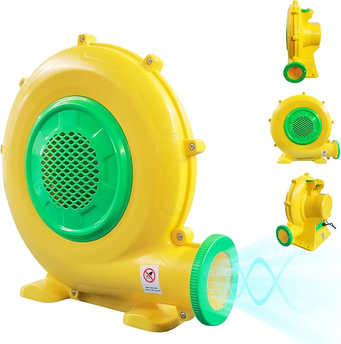750W 1HP Air Blower, GONFLABLE Bounce House Inflatable Blower, Electric Air Fan Pump Commercial for Inflatables Bubble House, Spray Booth, Bouncy Castle, Water Slide