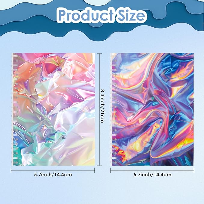 UFU 2 Pack Reusable Sticker Book Collecting Album Sticker Storage Organizer Book with 32+32 Blank Release Paper A5 Size Sticker Holder Collection