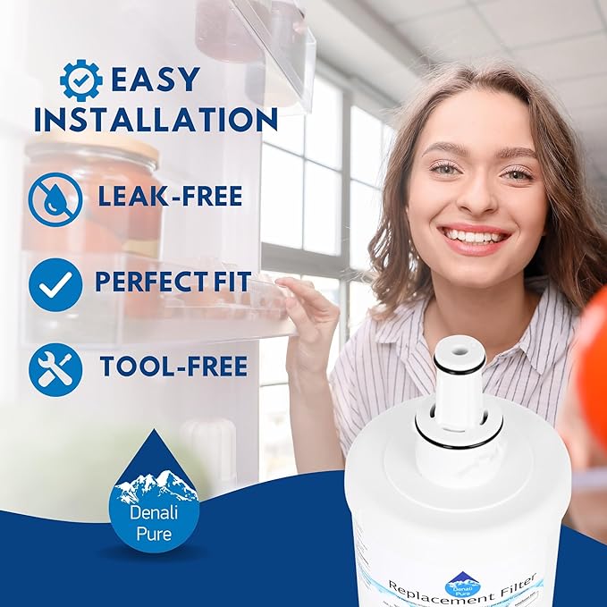 2-Pack Replacement for Samsung RS277ACRS Refrigerator Water Filter - Compatible with Samsung DA29-00003G, Samsung DA29-00003B, Samsung DA29-00003A Fridge Water Filter Cartridge