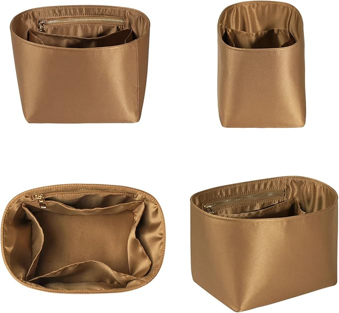 ZTUJO Picotin 18 Organizer Hermes, Picotin bag insert, Luxury Purse Organizer Insert Silky Smooth Fits picotin 22 Bags (Brown)